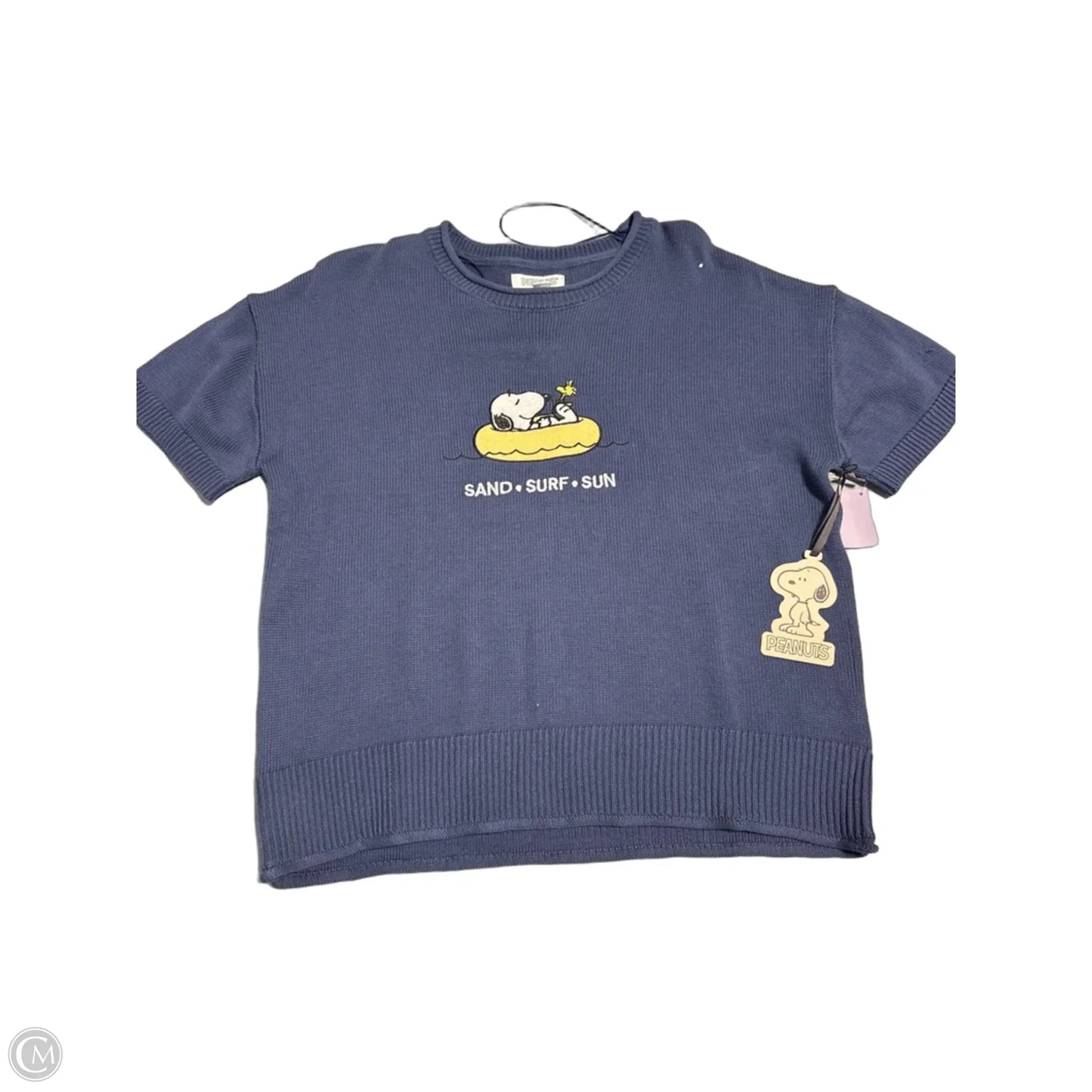 Top Short Sleeve By Cmc In Blue, Size: L