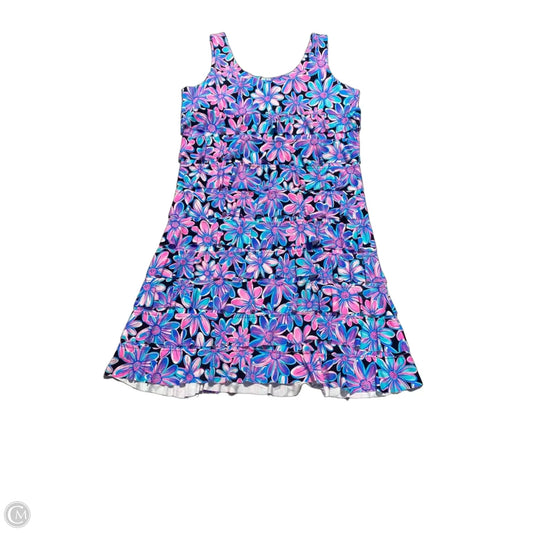Dress Casual Midi By Cmc In Blue & Pink, Size: S