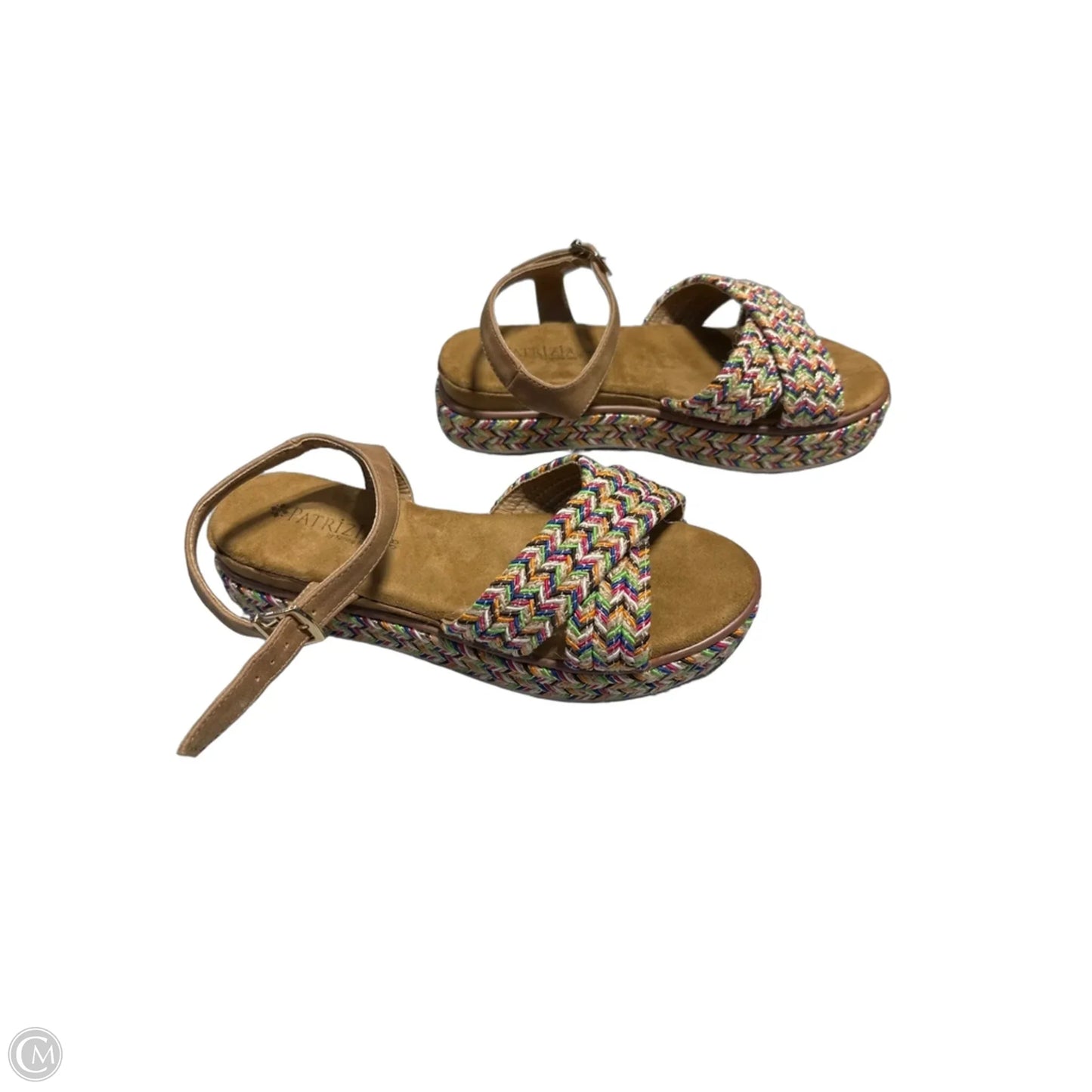 Sandals Heels Block By Spring Step In Brown, Size: 7.5