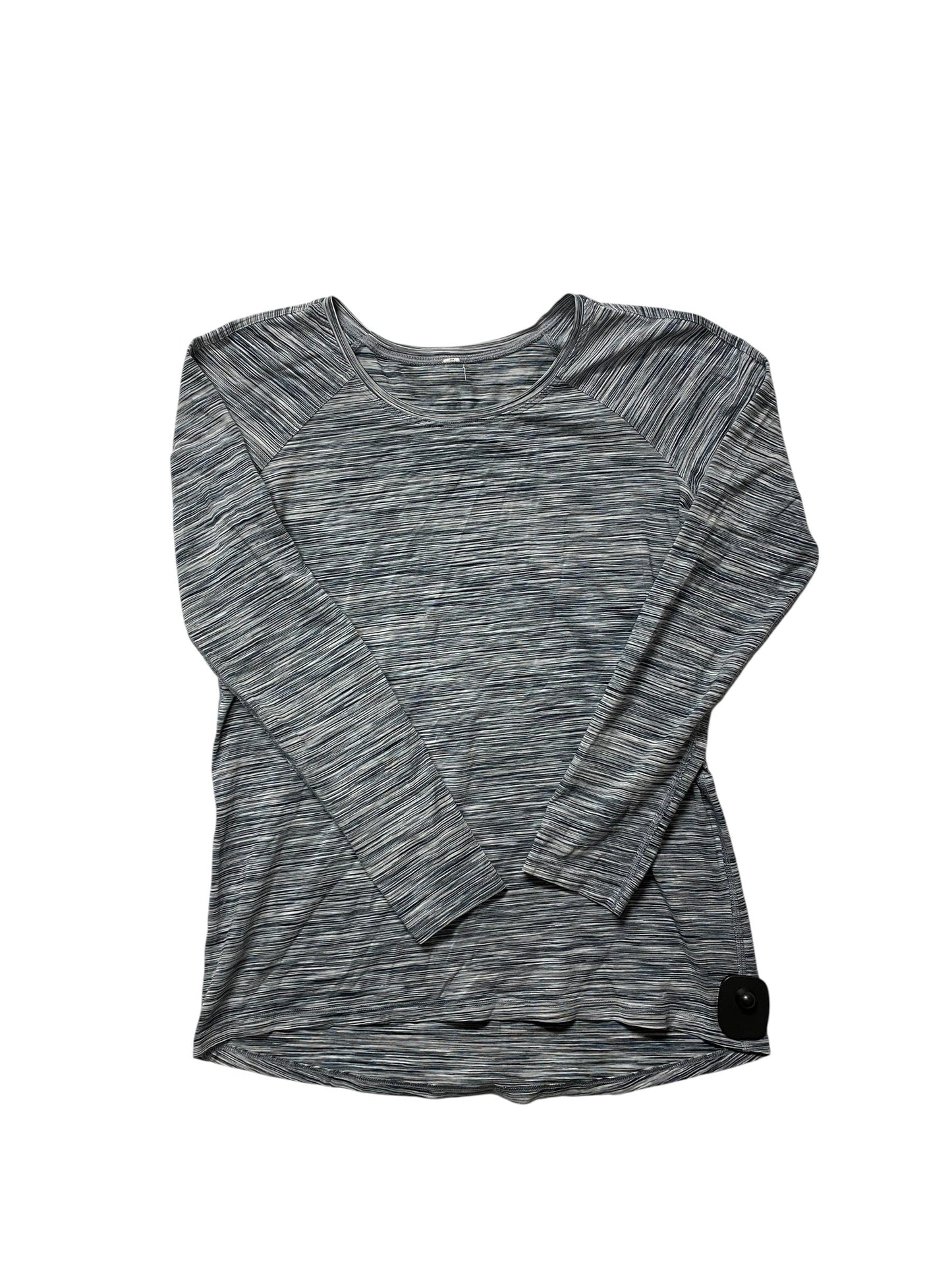 Athletic Top Ls Collar By Lululemon In Striped Pattern, Size:M