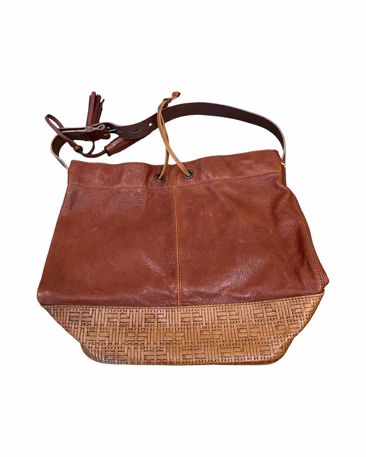 Handbag Leather By Holding Horses In Tan, Size:Large