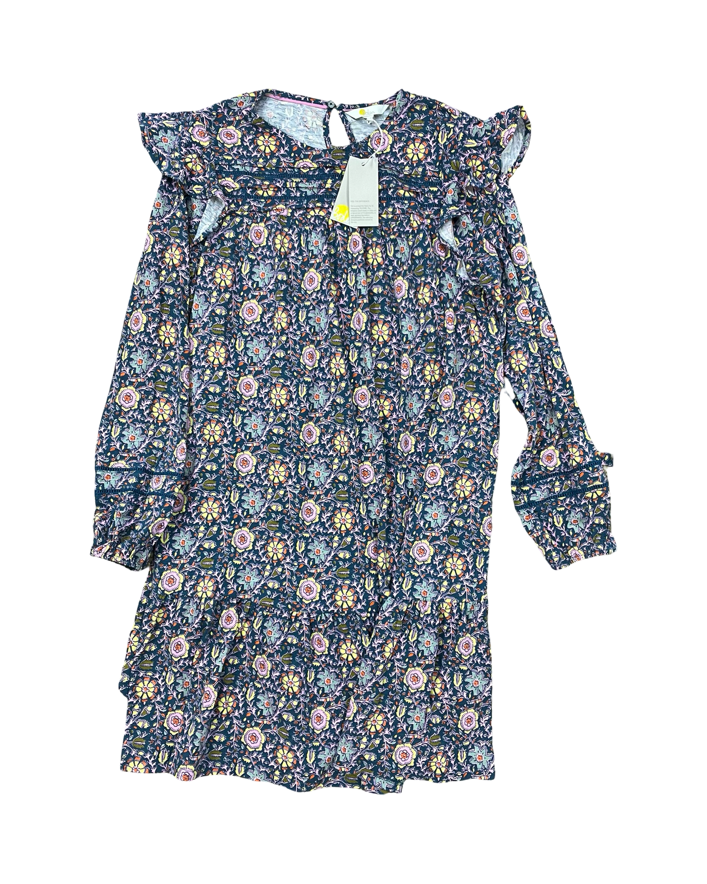 Dress Casual Midi By Boden In Blue & Pink, Size:L
