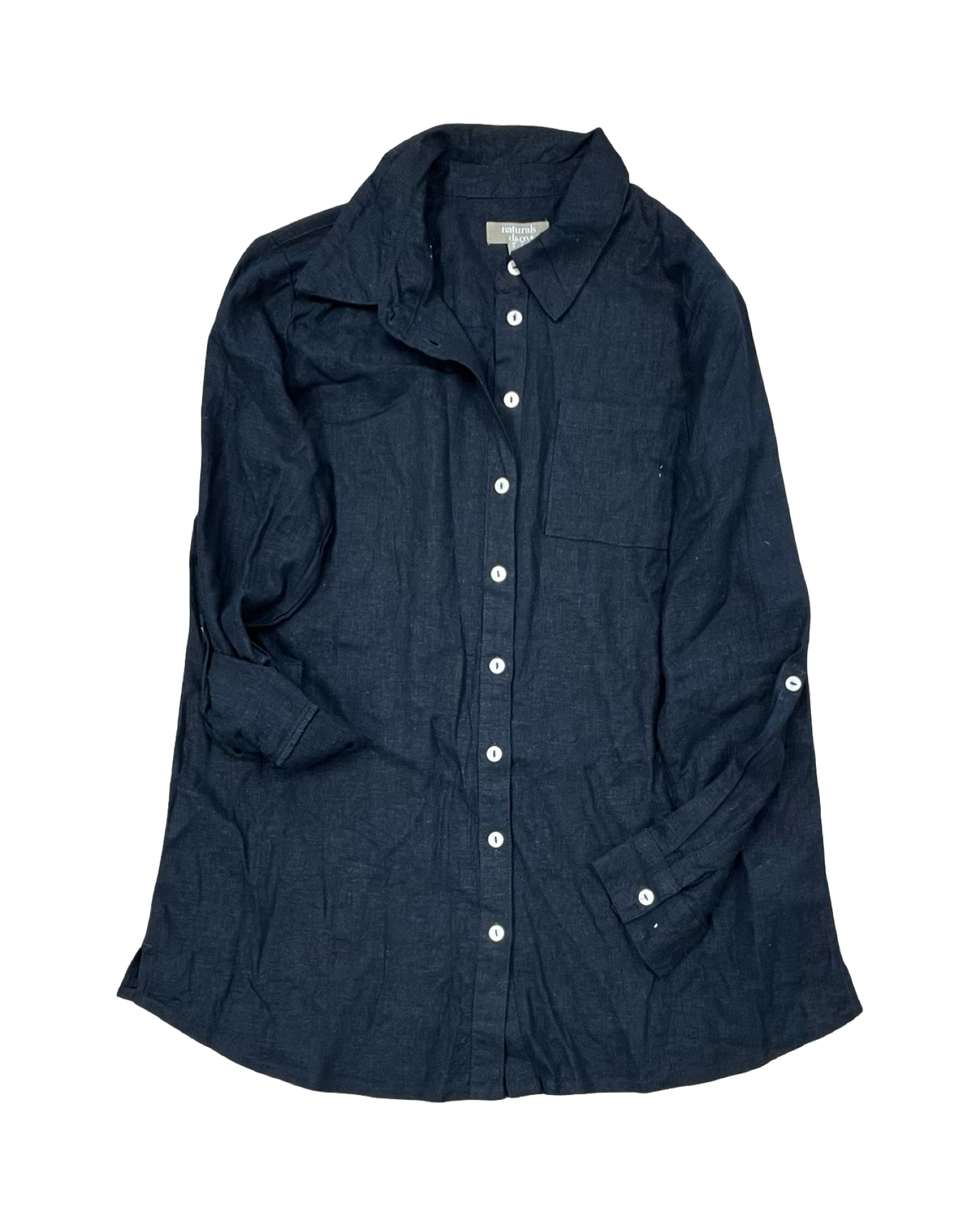 Blouse Ls By D&Co. In Black, Size:Xsp