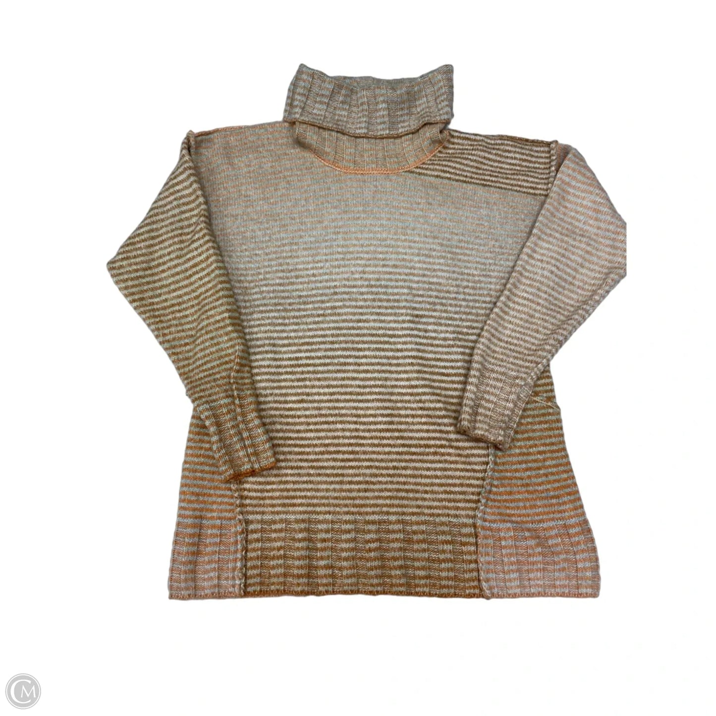 Sweater By Cabi In Orange & Tan, Size: S