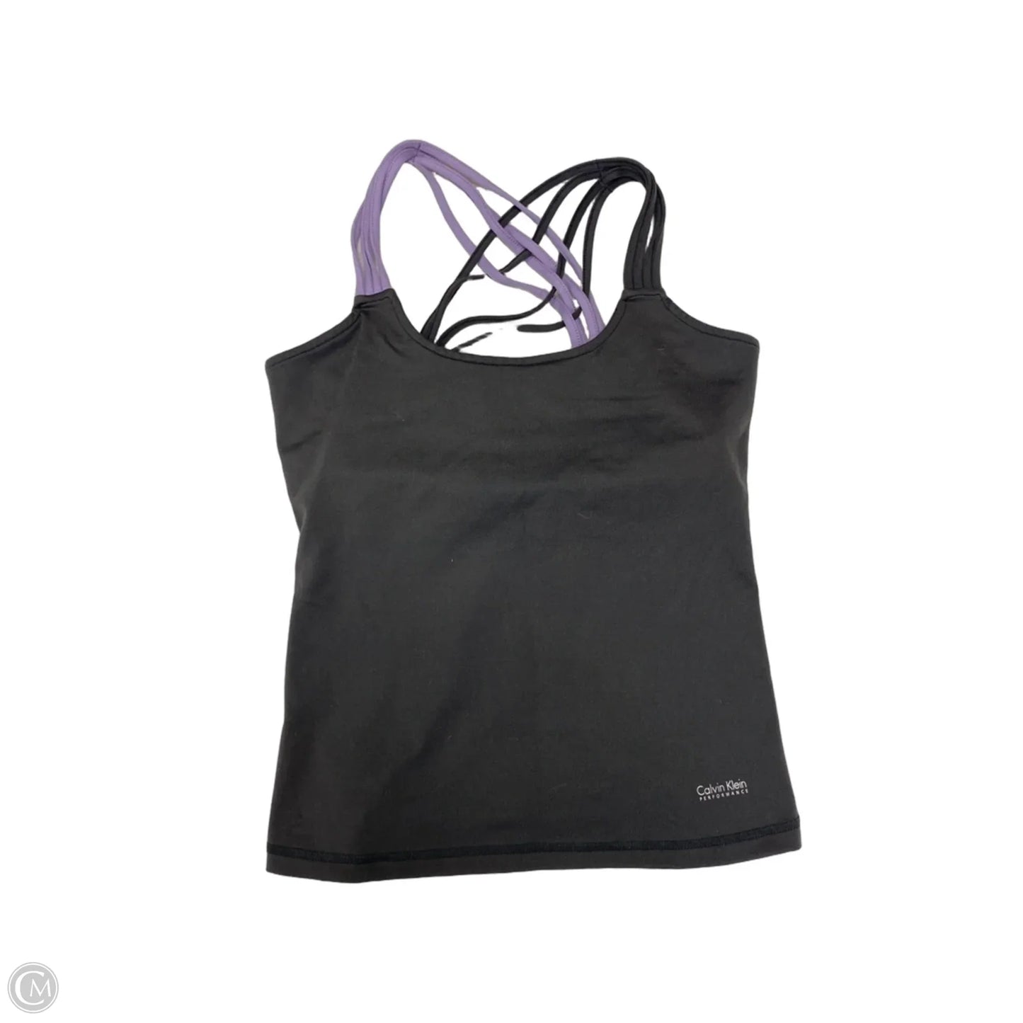Athletic Tank Top By Calvin Klein In Grey & Purple, Size: Xs