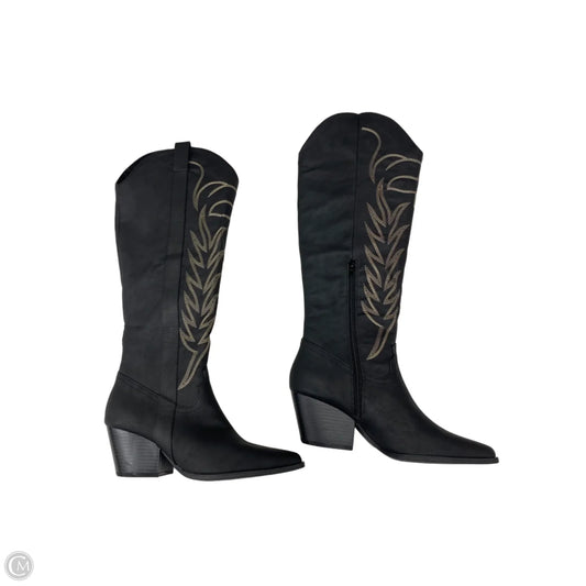 Boots Knee Heels By Qupid In Black, Size: 8.5