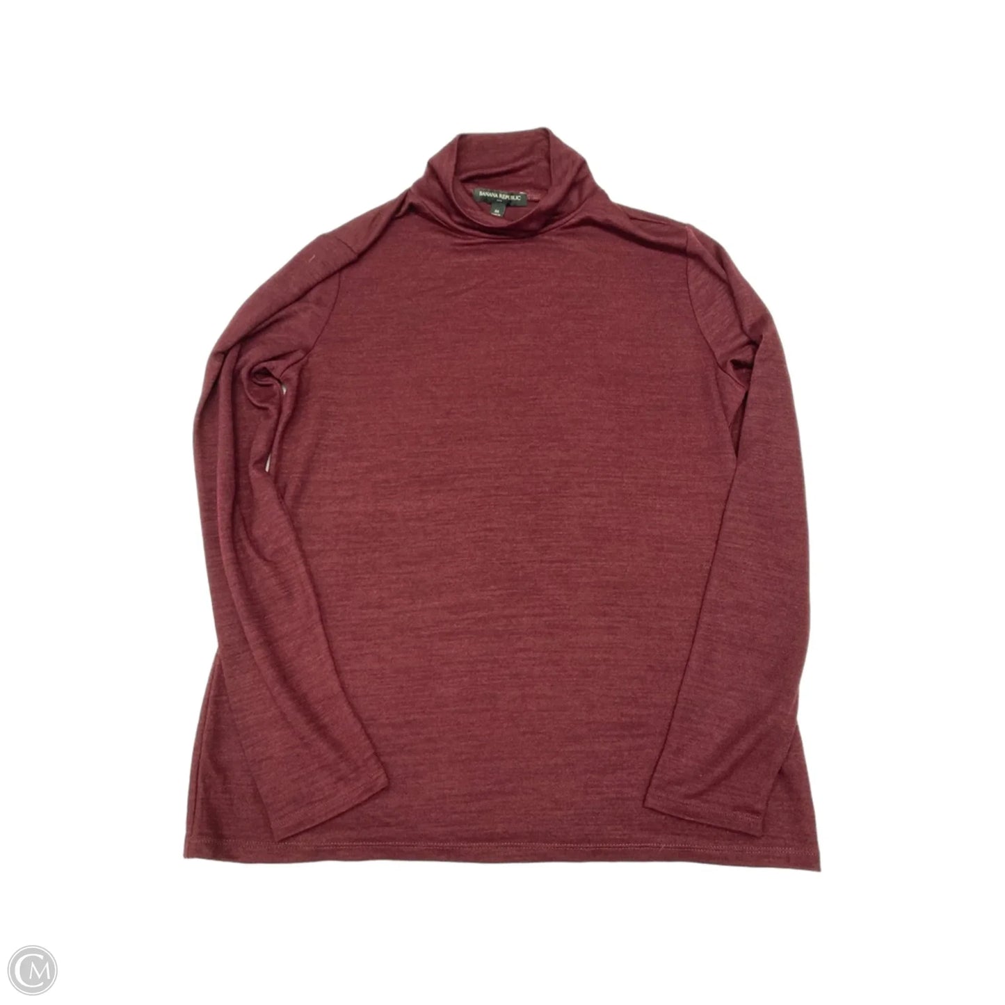 Top Long Sleeve Basic By Banana Republic In Maroon, Size: M