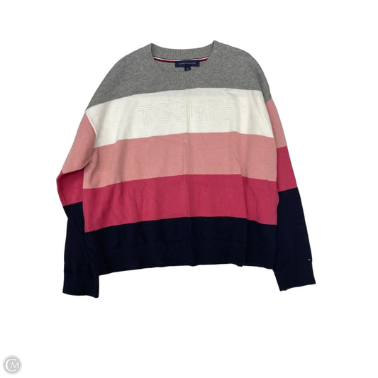 Sweater By Tommy Hilfiger In Blue & Pink, Size: M