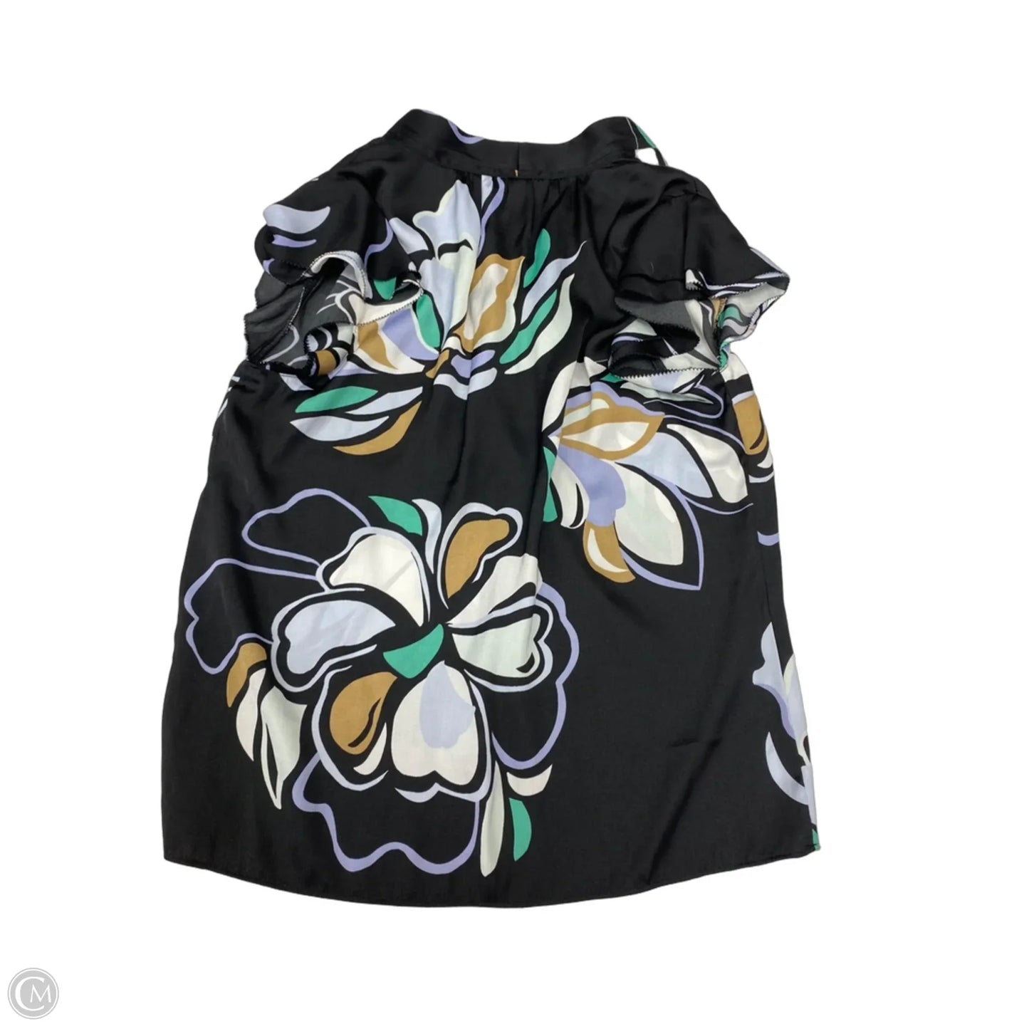 Blouse Short Sleeve By Nine West In Floral Print, Size: S