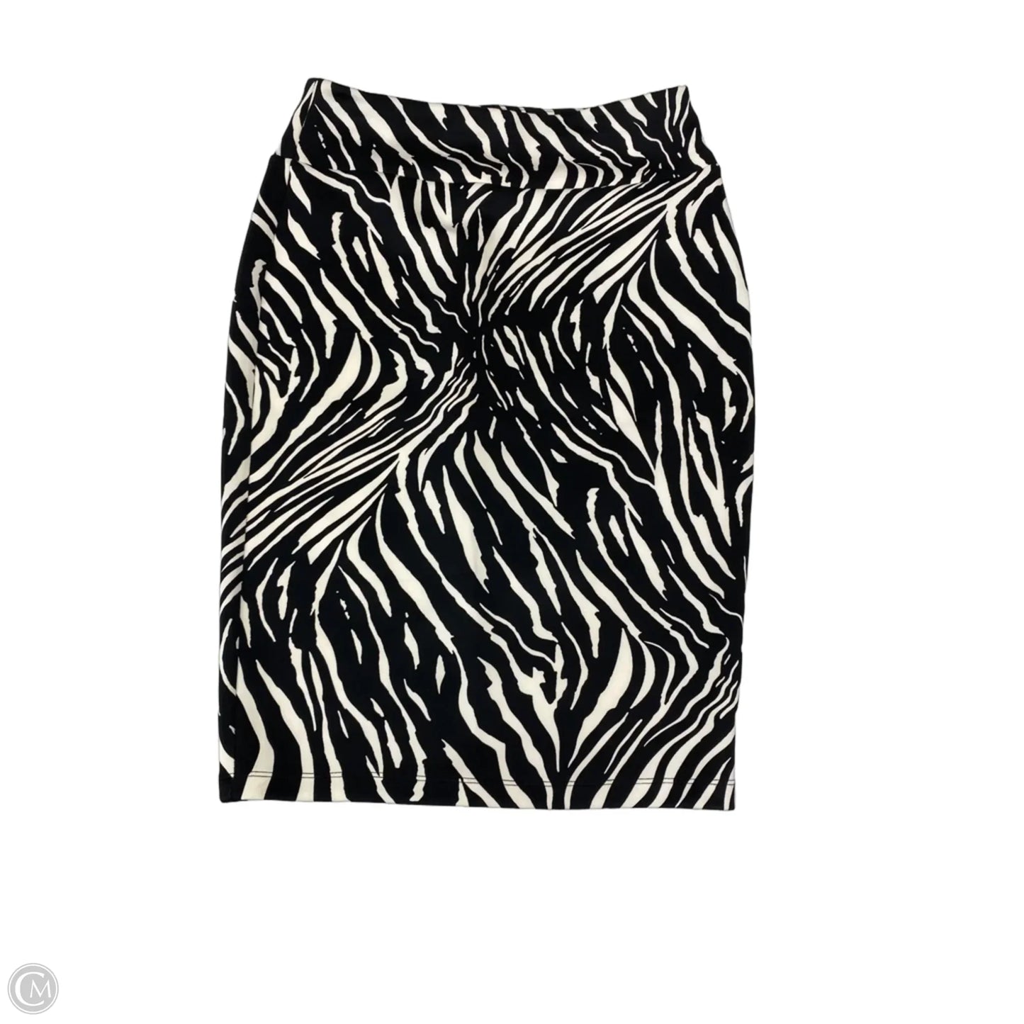 Skirt Midi By Carmen Marc Valvo In Zebra Print, Size: M