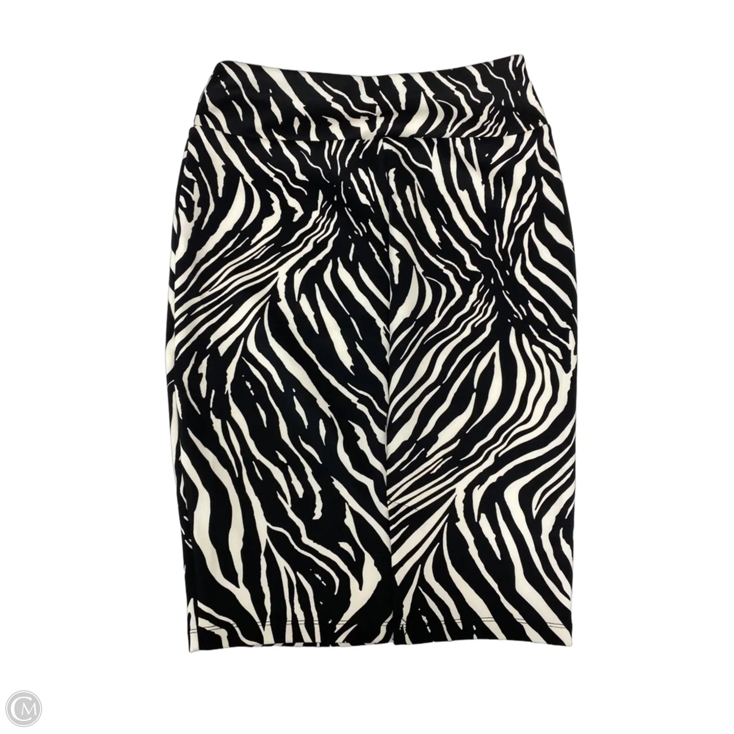 Skirt Midi By Carmen Marc Valvo In Zebra Print, Size: M