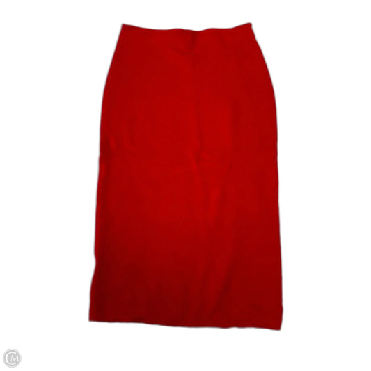 Skirt Midi By Ann Taylor In Red, Size: Xs
