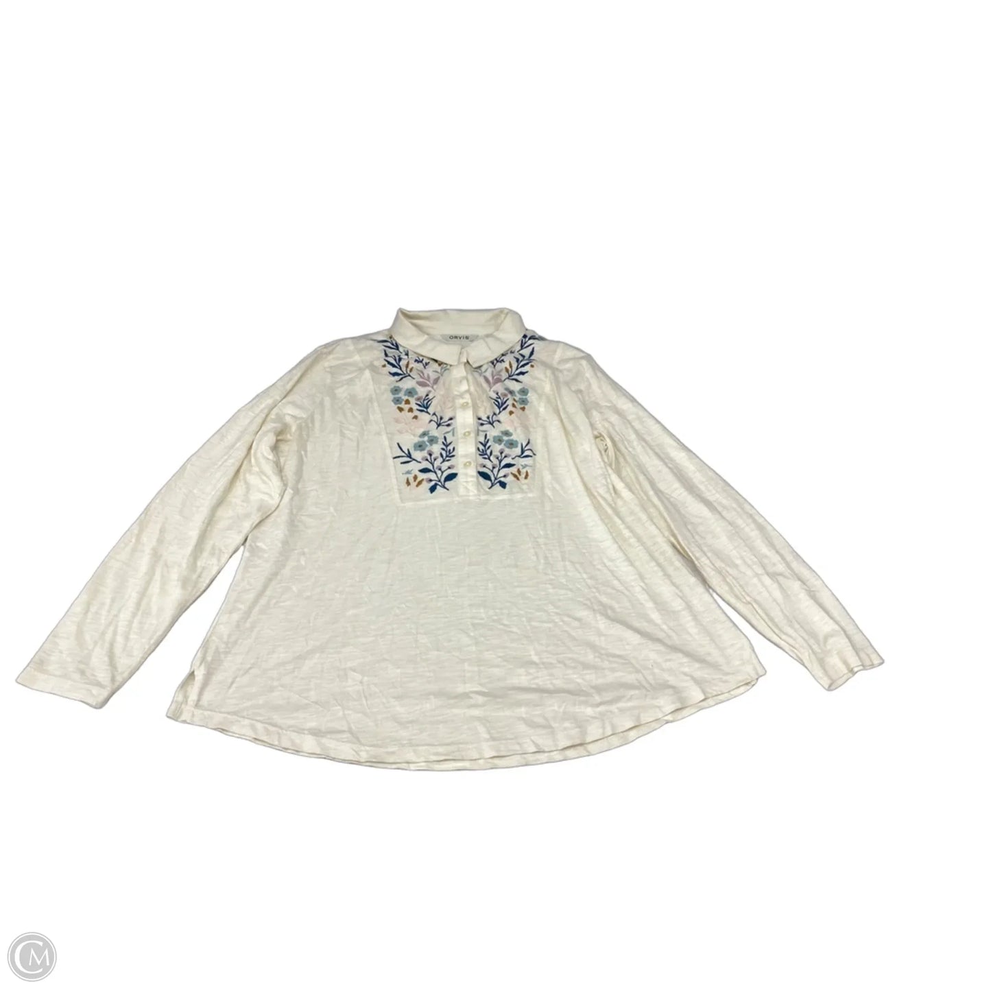 Top Long Sleeve By Orvis In Cream, Size: Xl