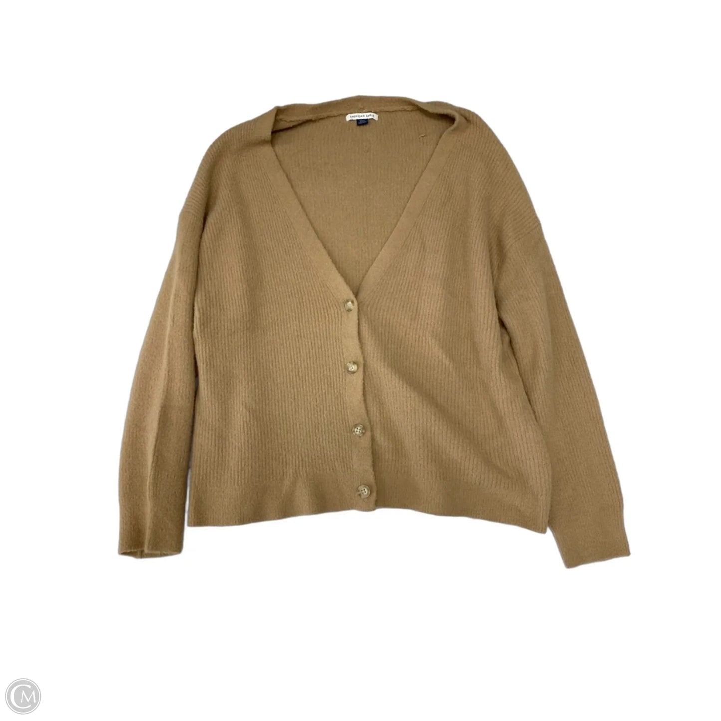 Sweater Cardigan By American Eagle In Tan, Size: M