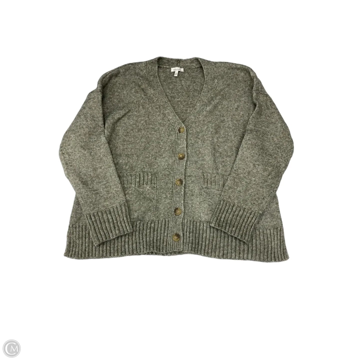Sweater Cardigan By Ella Moss In Green, Size: S