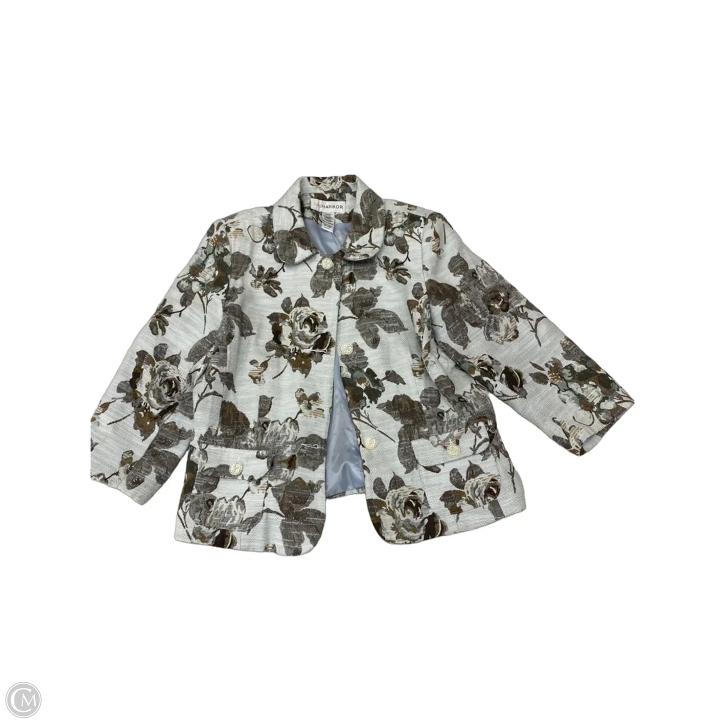Blazer By Sag Harbor In Floral Print, Size: Xl