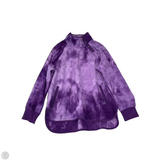 Jacket Fleece By Green Tea In Purple, Size: Xxl