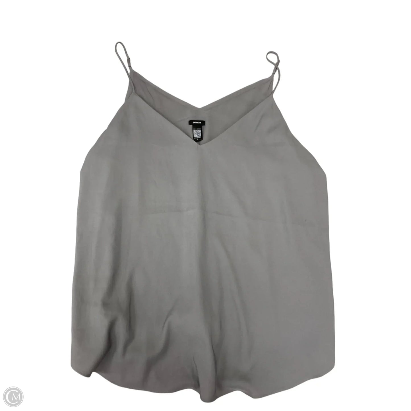 Blouse Sleeveless By Express In Grey, Size: Xl