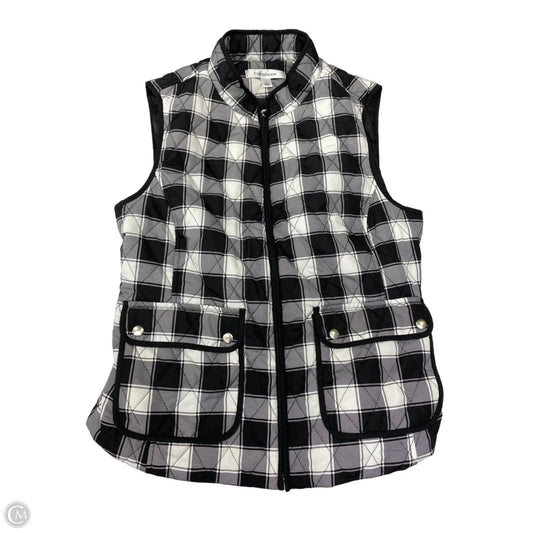 Vest Puffer & Quilted By Croft And Barrow In Plaid Pattern, Size: L