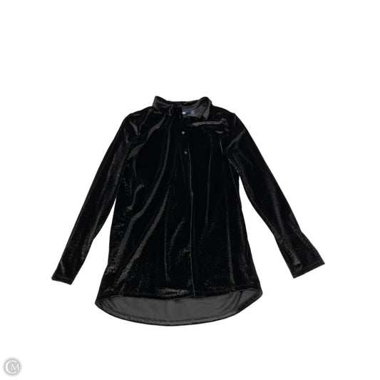 Top Long Sleeve By Lands End In Black, Size: L