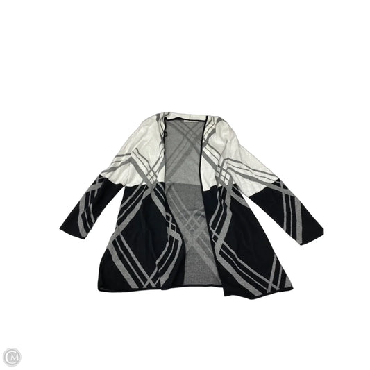 Cardigan By Jones Studio In Black & White, Size: 2x