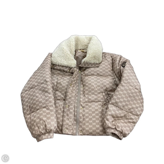 Jacket Puffer & Quilted By Michael By Michael Kors In Beige, Size: L