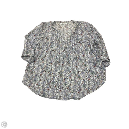 Blouse 3/4 Sleeve By Rose And Olive In Floral Print, Size: 1x