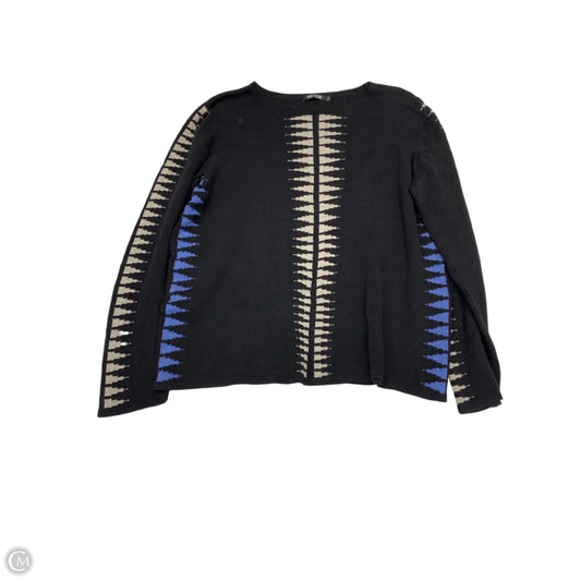 Top Long Sleeve By Nic + Zoe In Black & Blue, Size: Xl