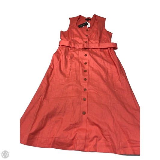 Dress Casual Maxi By Banana Republic In Coral, Size: Xl