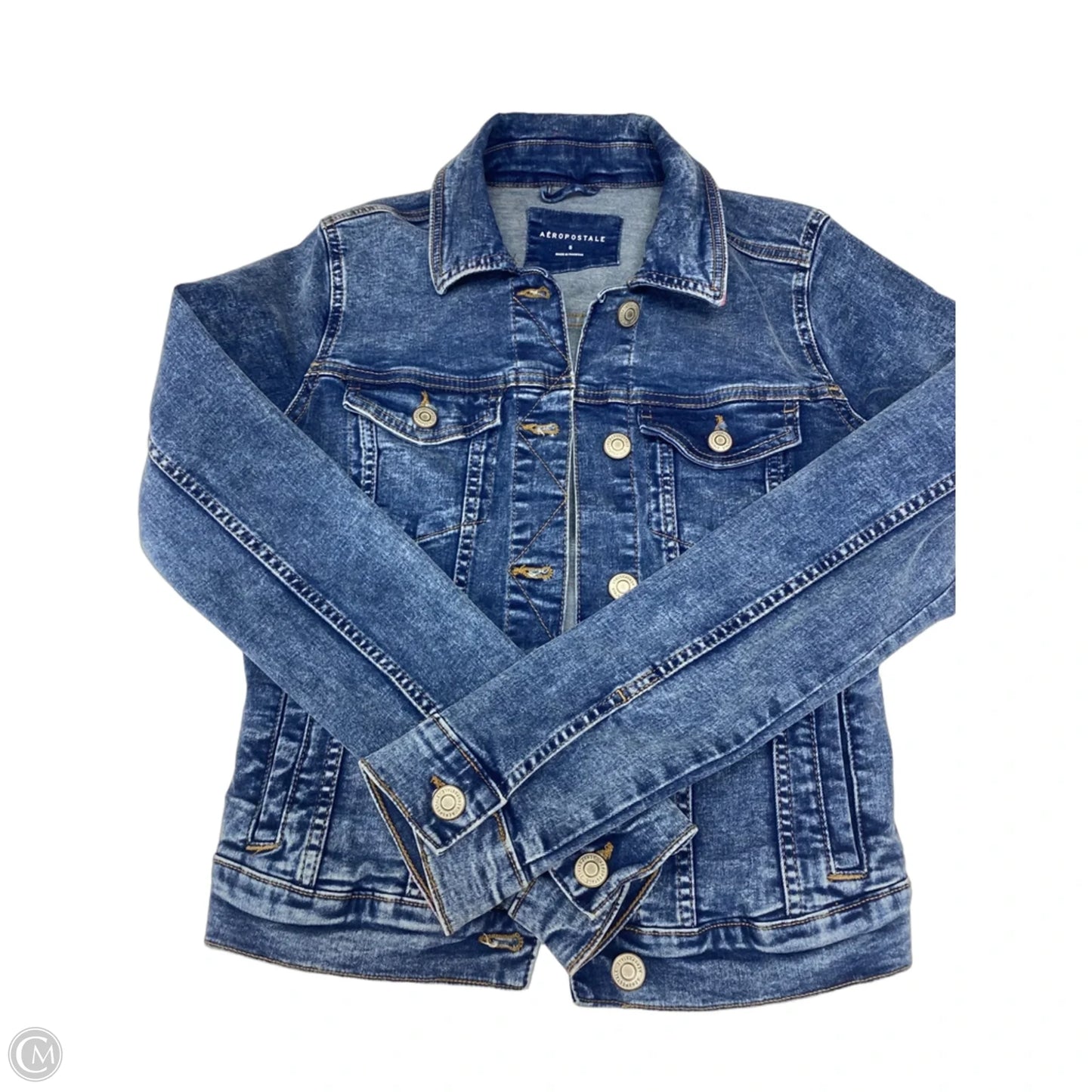 Jacket Denim By Aeropostale In Blue Denim, Size: S