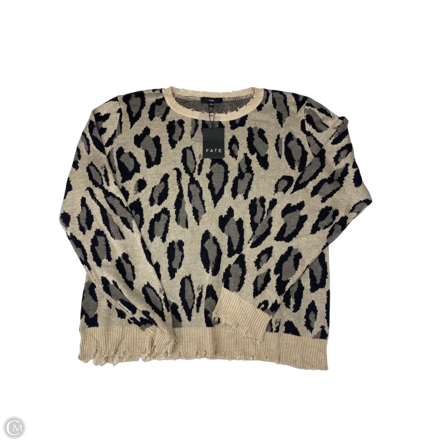 Sweater By Fate In Animal Print, Size: L