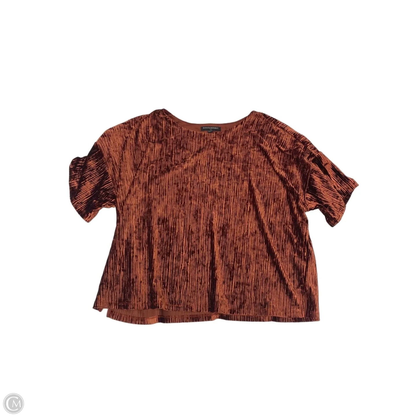 Top Short Sleeve By Banana Republic In Brown, Size: L