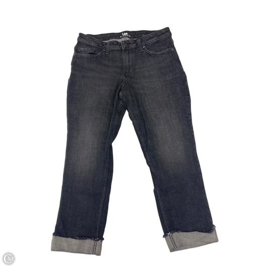 Jeans Skinny By Lee In Black Denim, Size: 10
