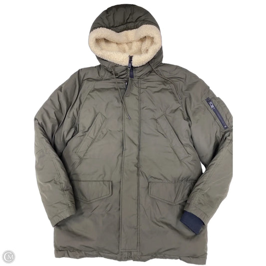 Coat Puffer & Quilted By Express In Green, Size: M
