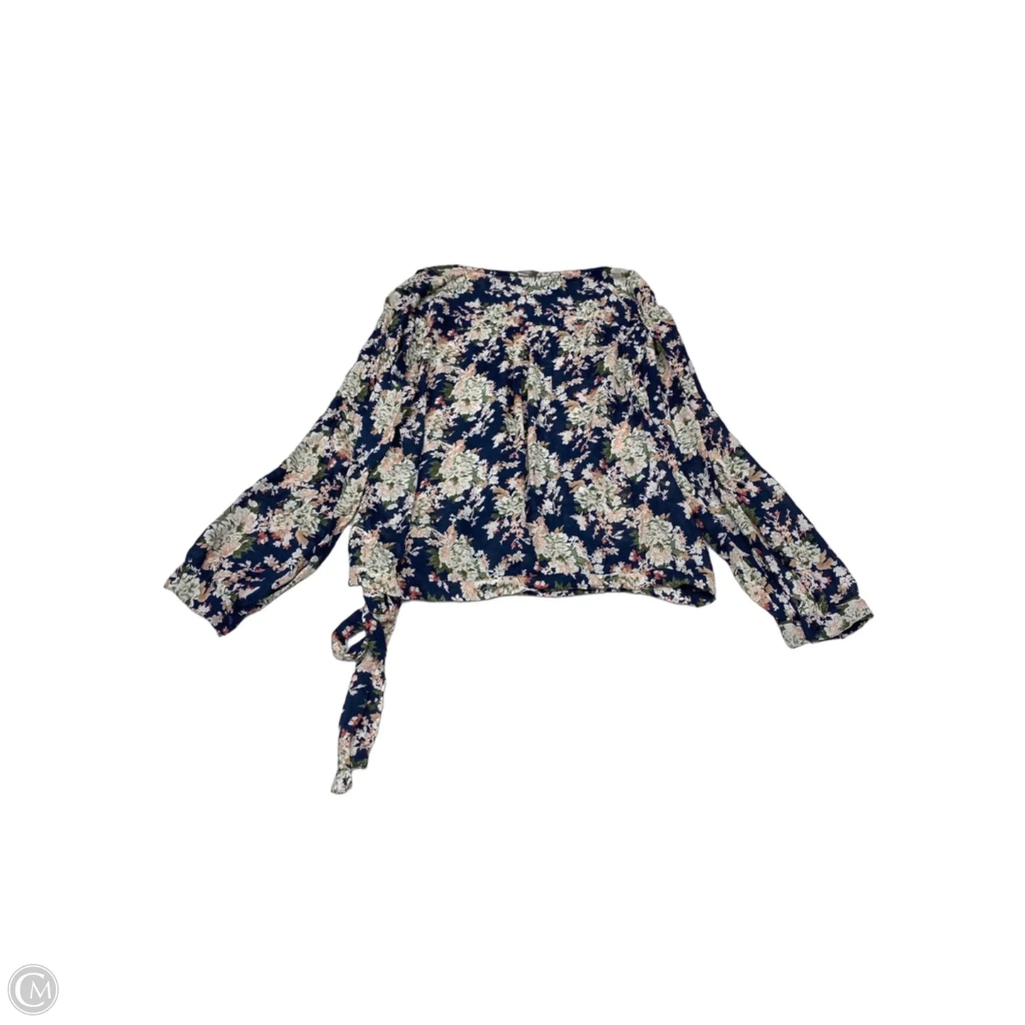 Blouse Long Sleeve By Lucky Brand In Floral Print, Size: M