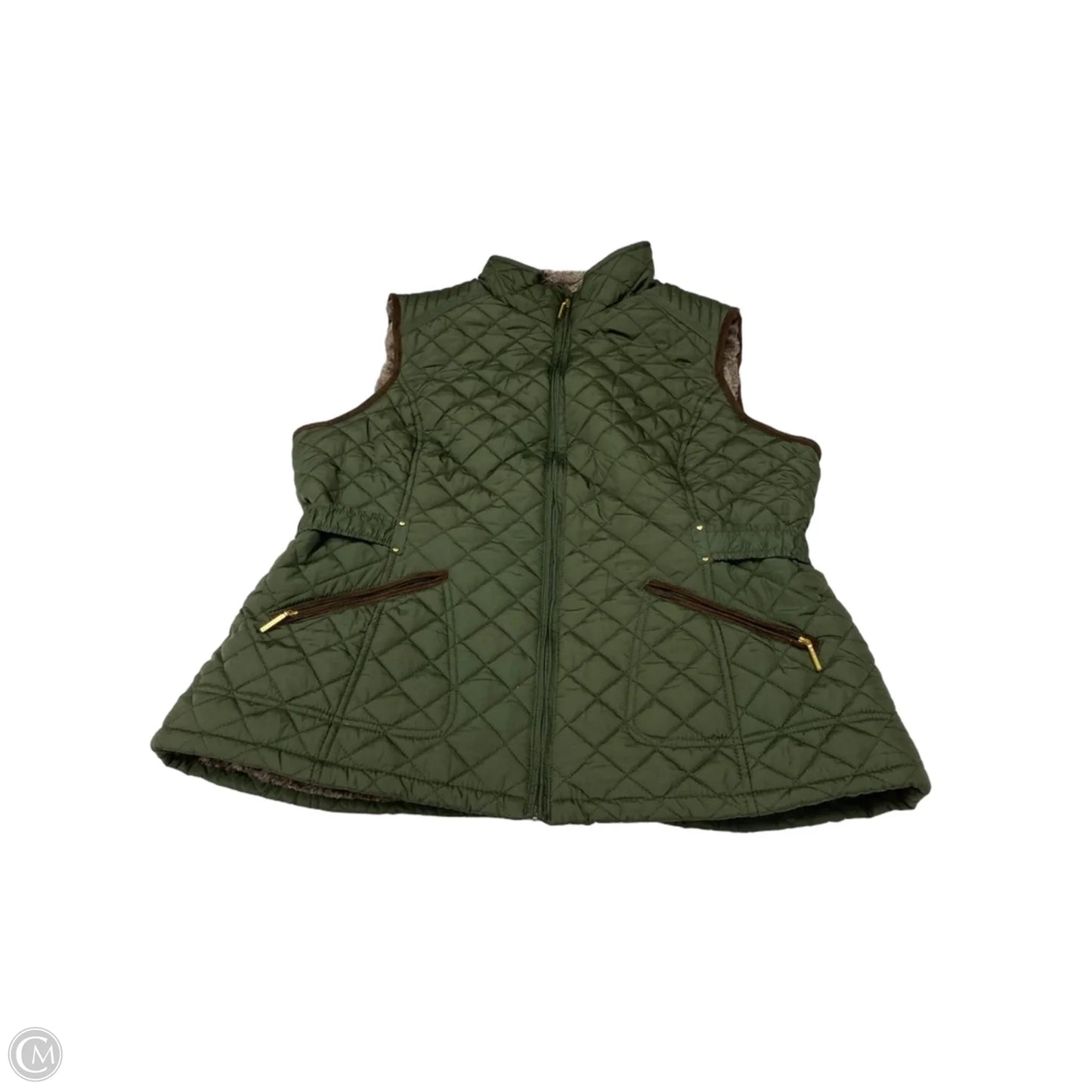 Vest Puffer & Quilted By Weatherproof In Green, Size: Xl