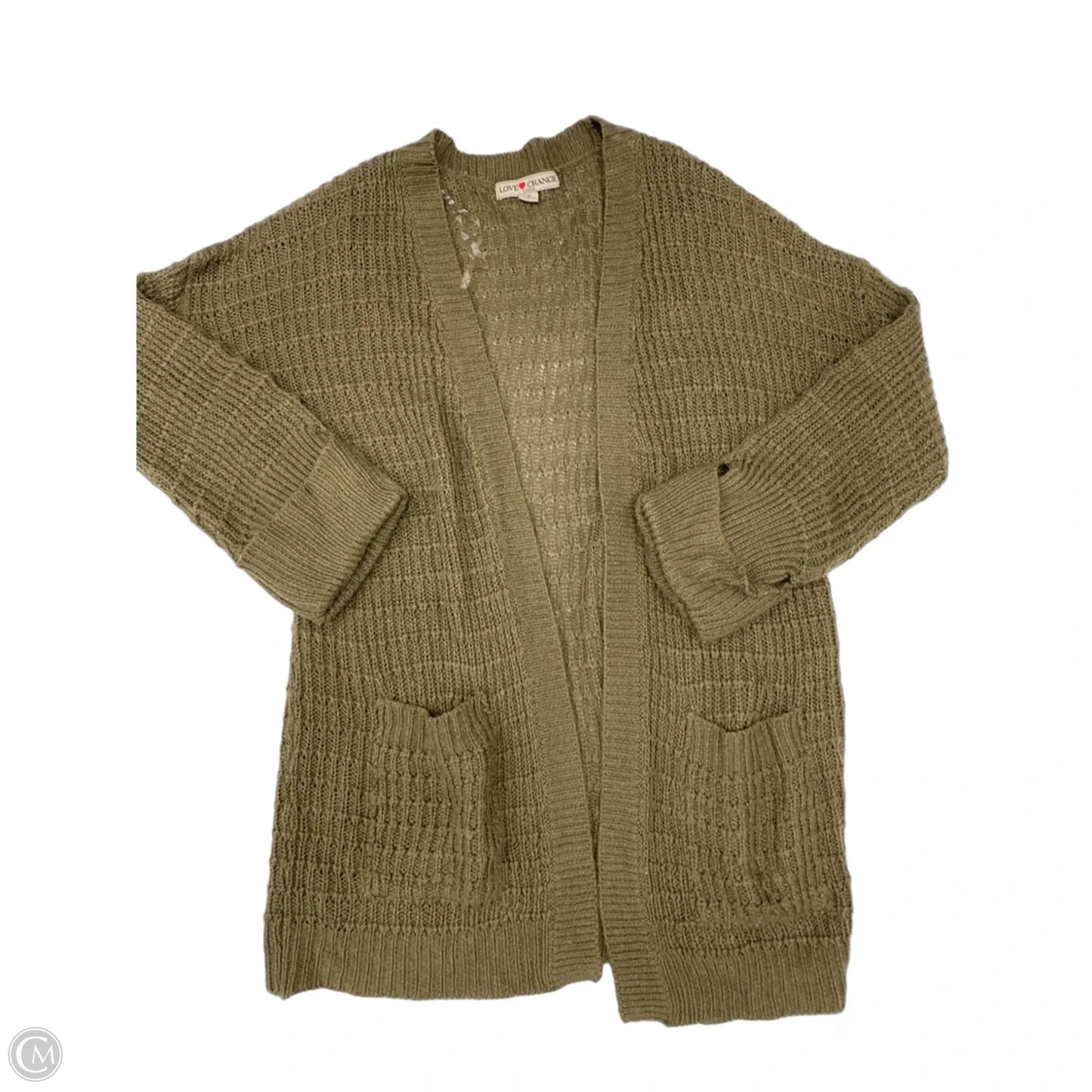 Sweater Cardigan By Clothes Mentor In Green, Size: S