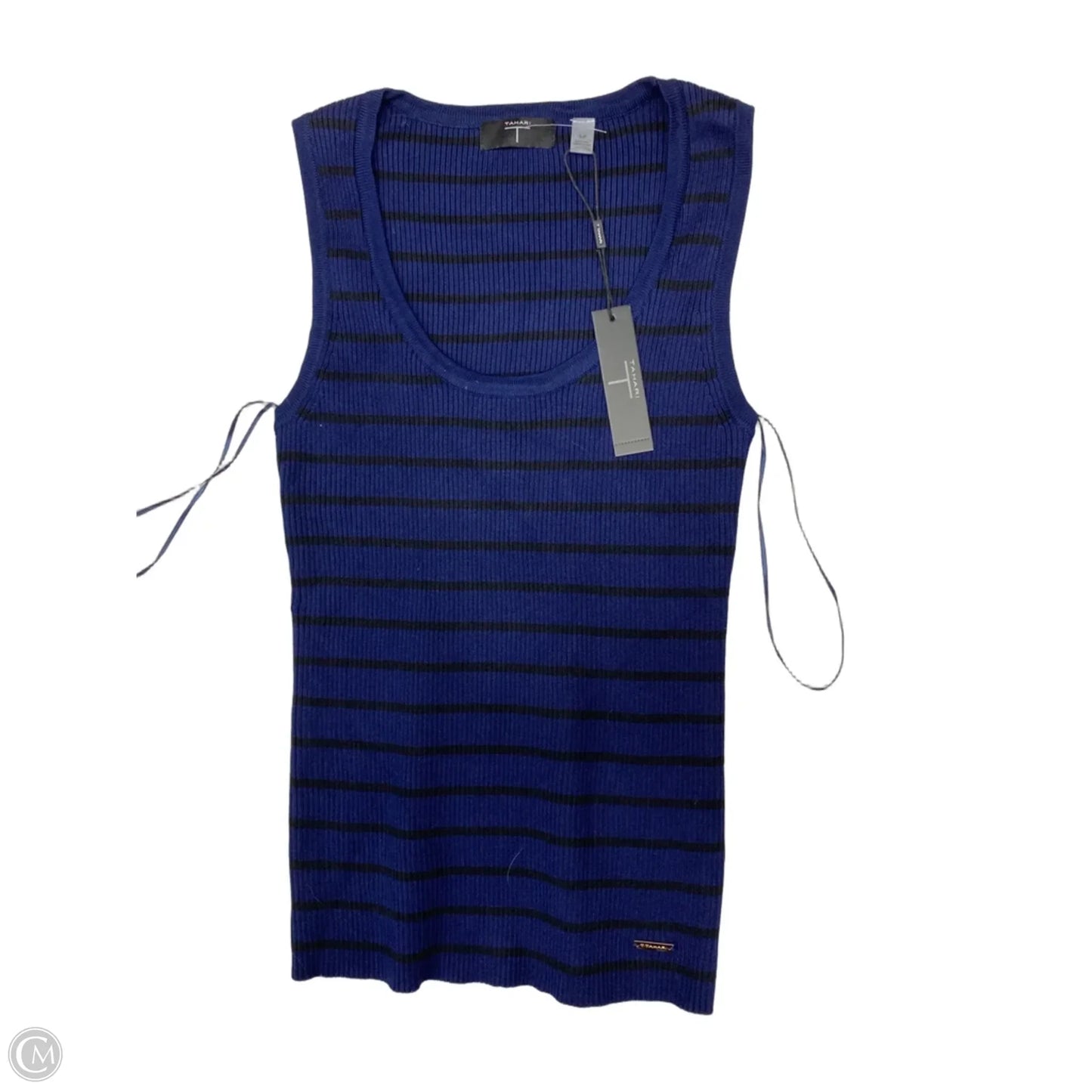 Sweater Short Sleeve By Tahari In Navy, Size: Sp