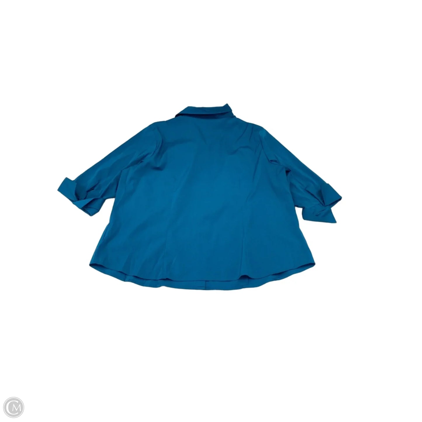 Top 3/4 Sleeve By Dressbarn In Teal, Size: 3x