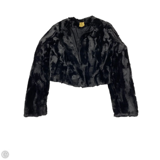 Coat Faux Fur & Sherpa By Kasper In Black, Size: Mp