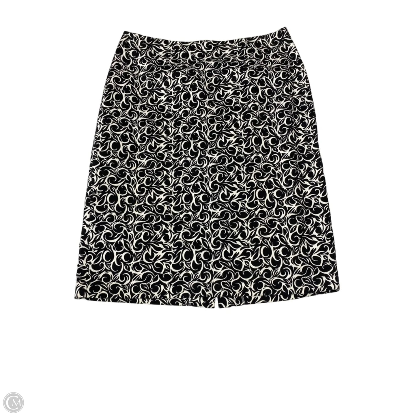 Skirt Midi By Essentials In Black & White, Size: 10