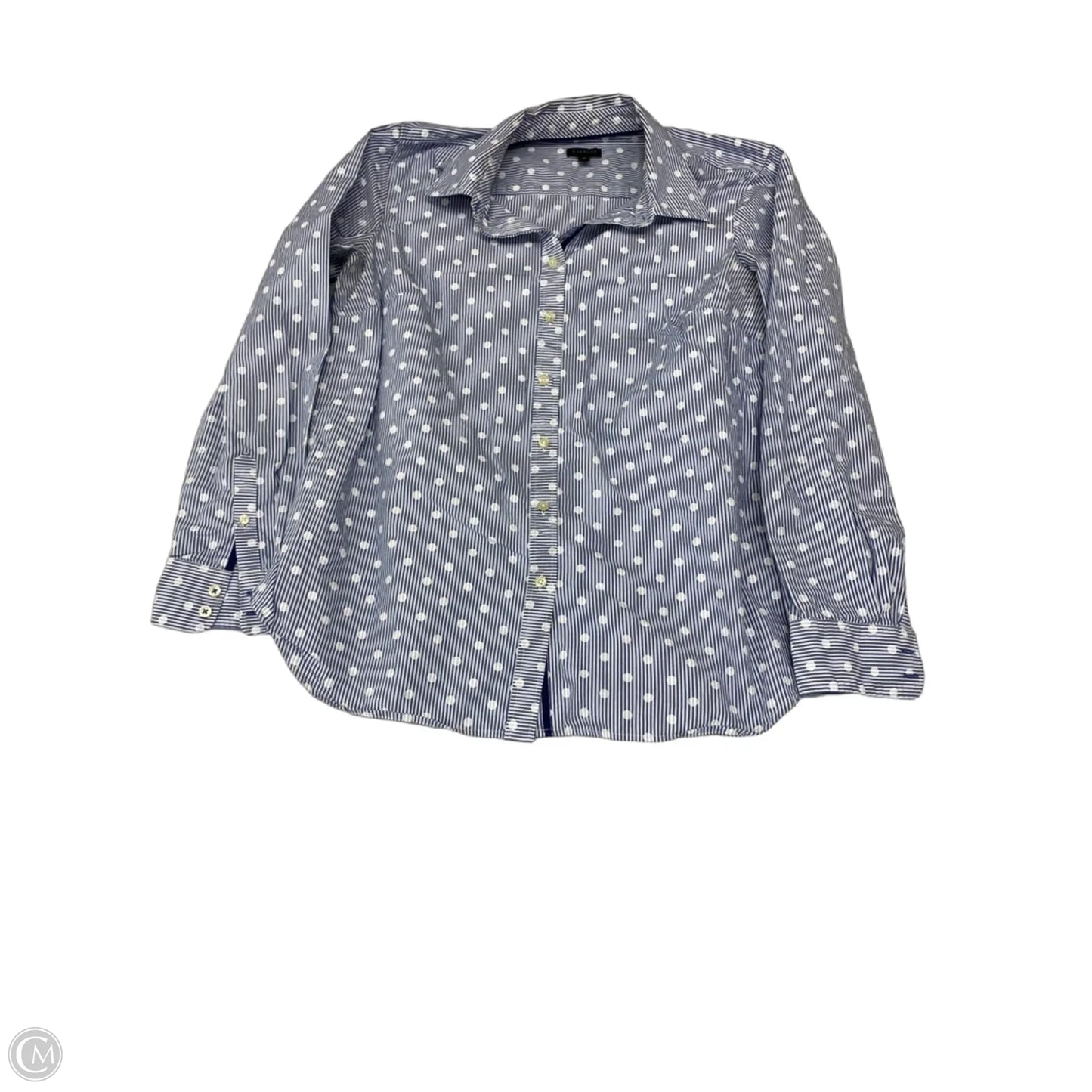 Top Long Sleeve By Talbots In Striped Pattern, Size: M