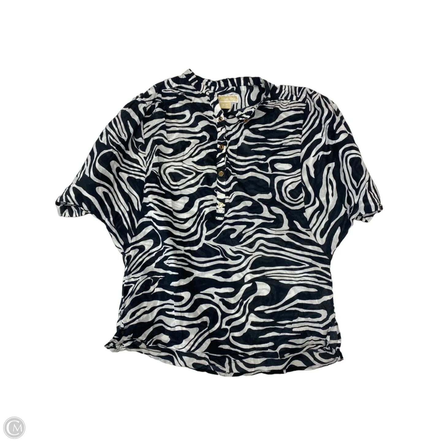 Top Short Sleeve Designer By Michael By Michael Kors In Zebra Print, Size: Sp