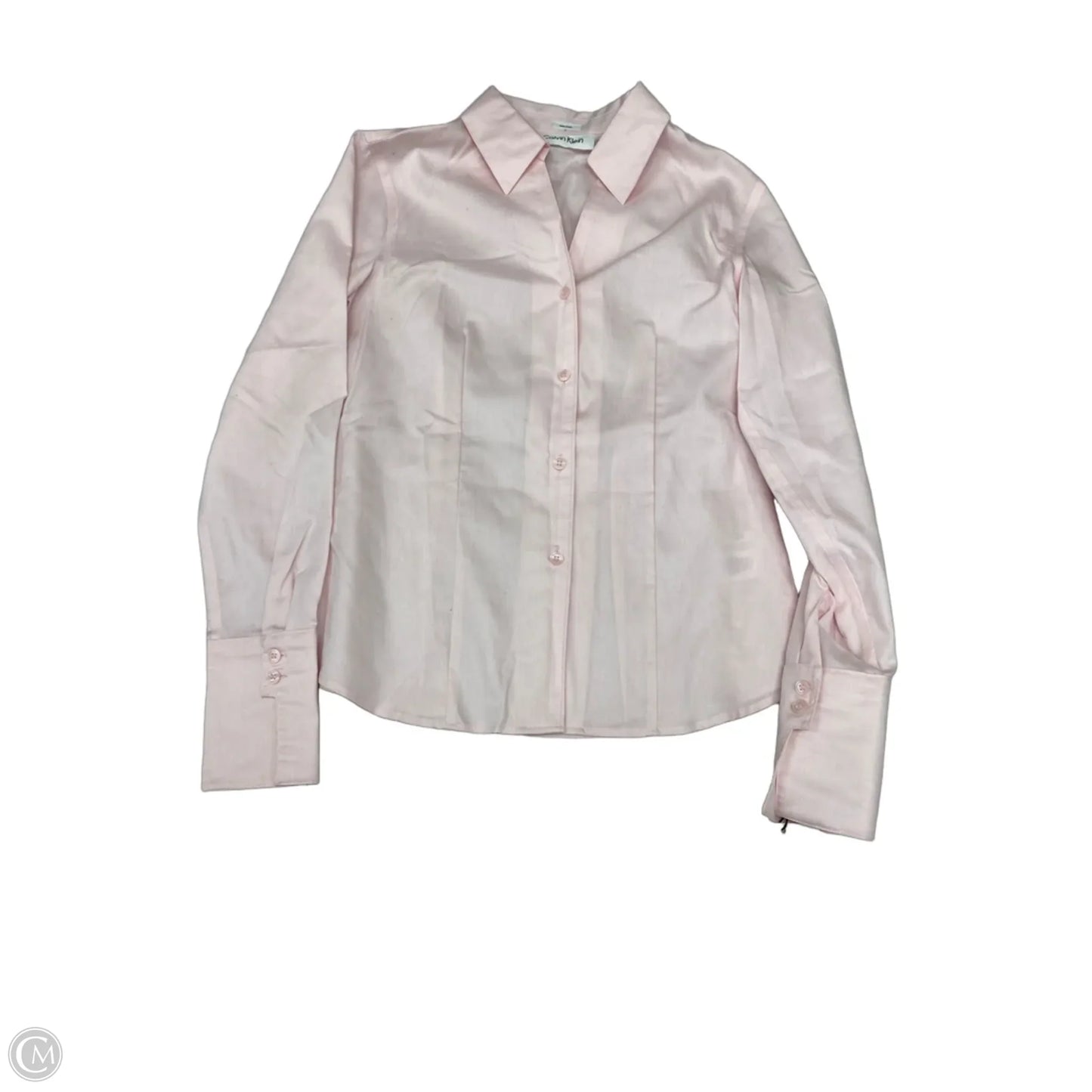 Top Long Sleeve Basic By Calvin Klein In Pink, Size: Xs