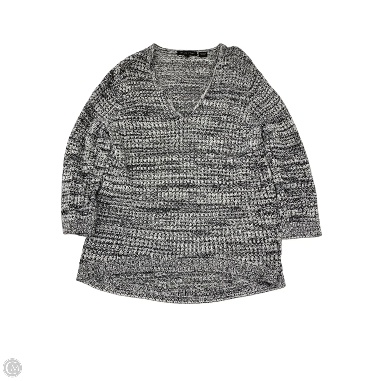Sweater By Jeanne Pierre In Grey, Size: L