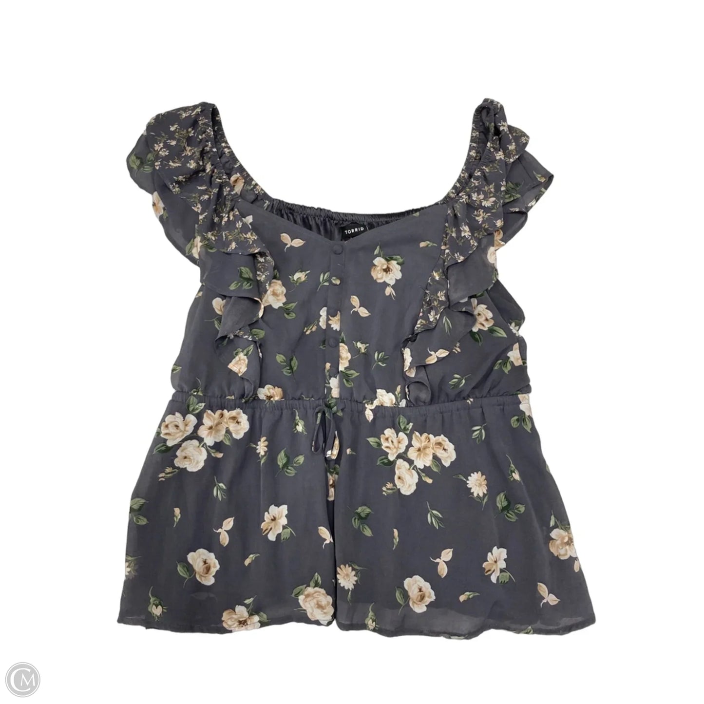Blouse Sleeveless By Torrid In Grey, Size: 3x