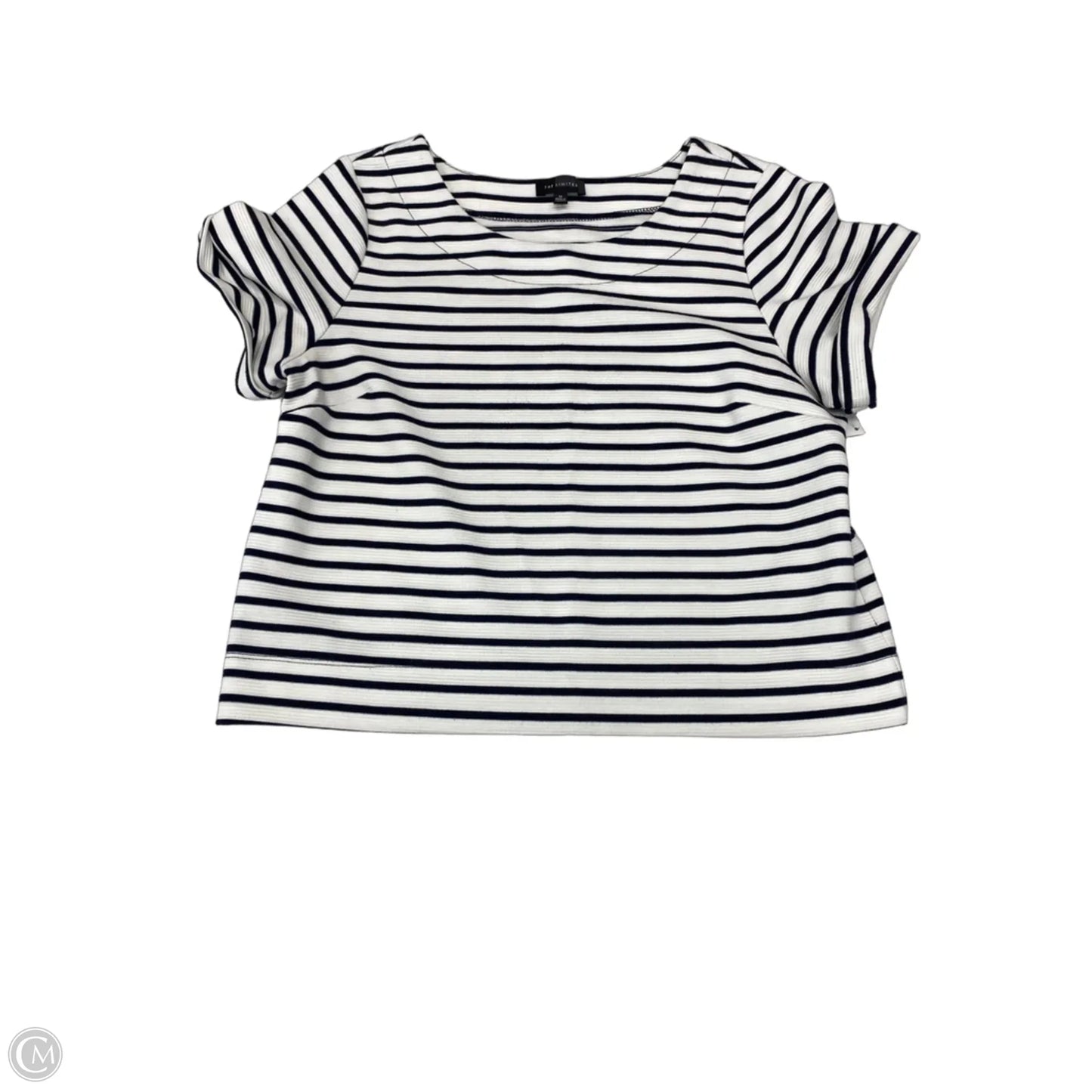 Top Short Sleeve By Limited In Striped Pattern, Size: M