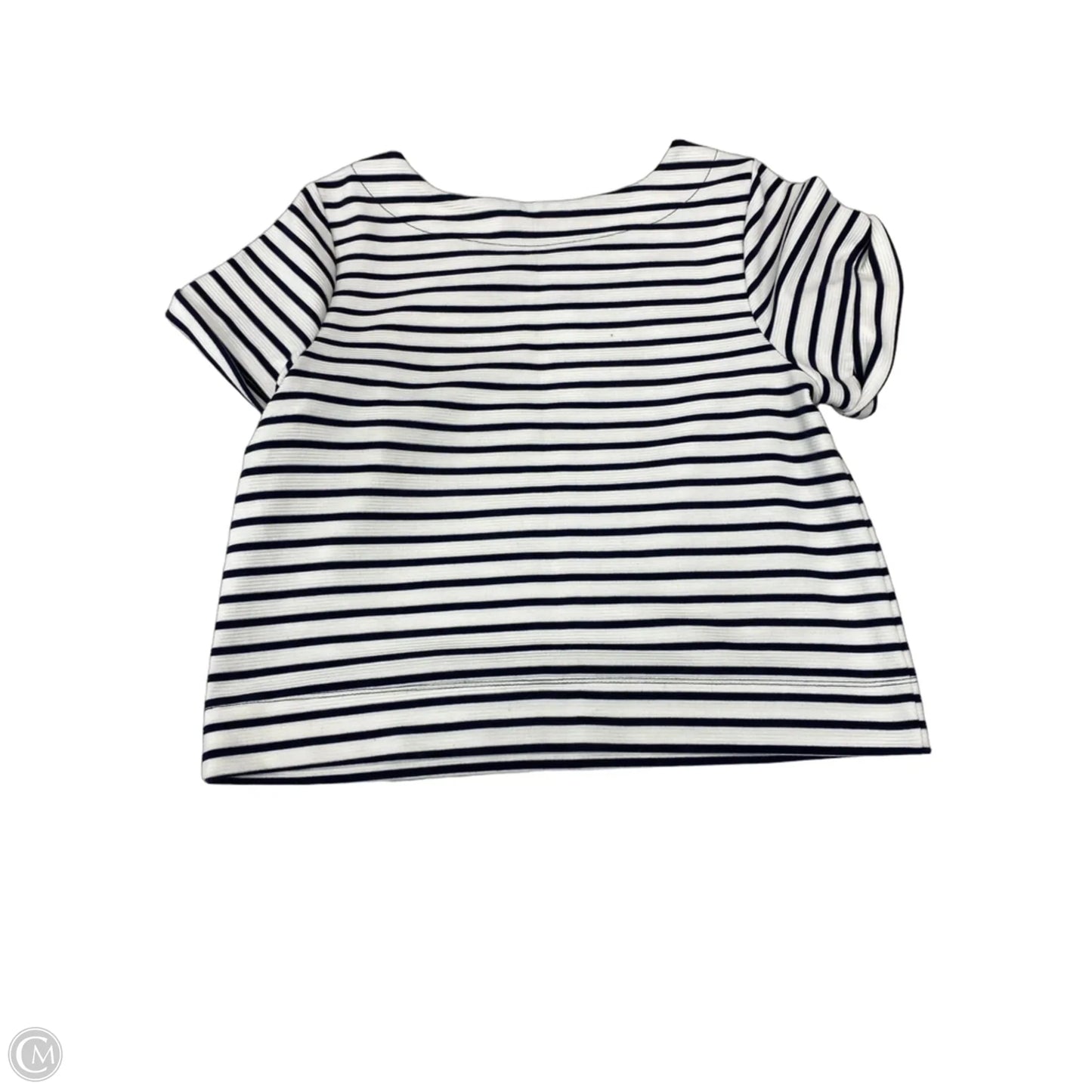 Top Short Sleeve By Limited In Striped Pattern, Size: M