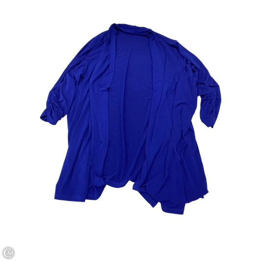Cardigan By Susan Graver In Blue, Size: 3x