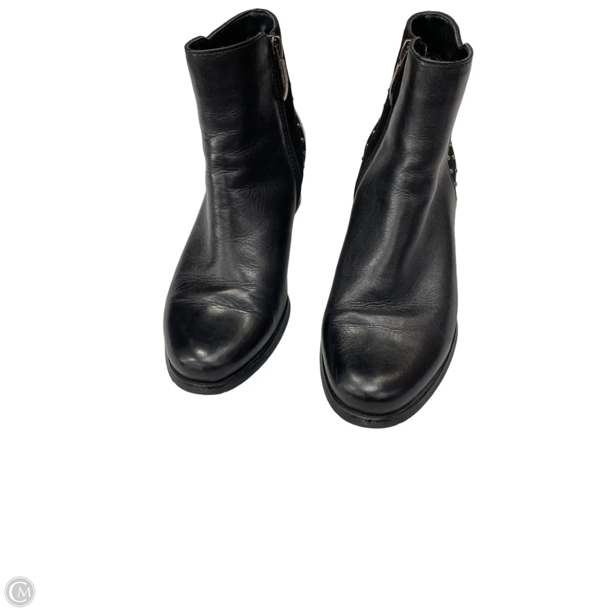 Boots Ankle Heels By Clothes Mentor In Black, Size: 5.5